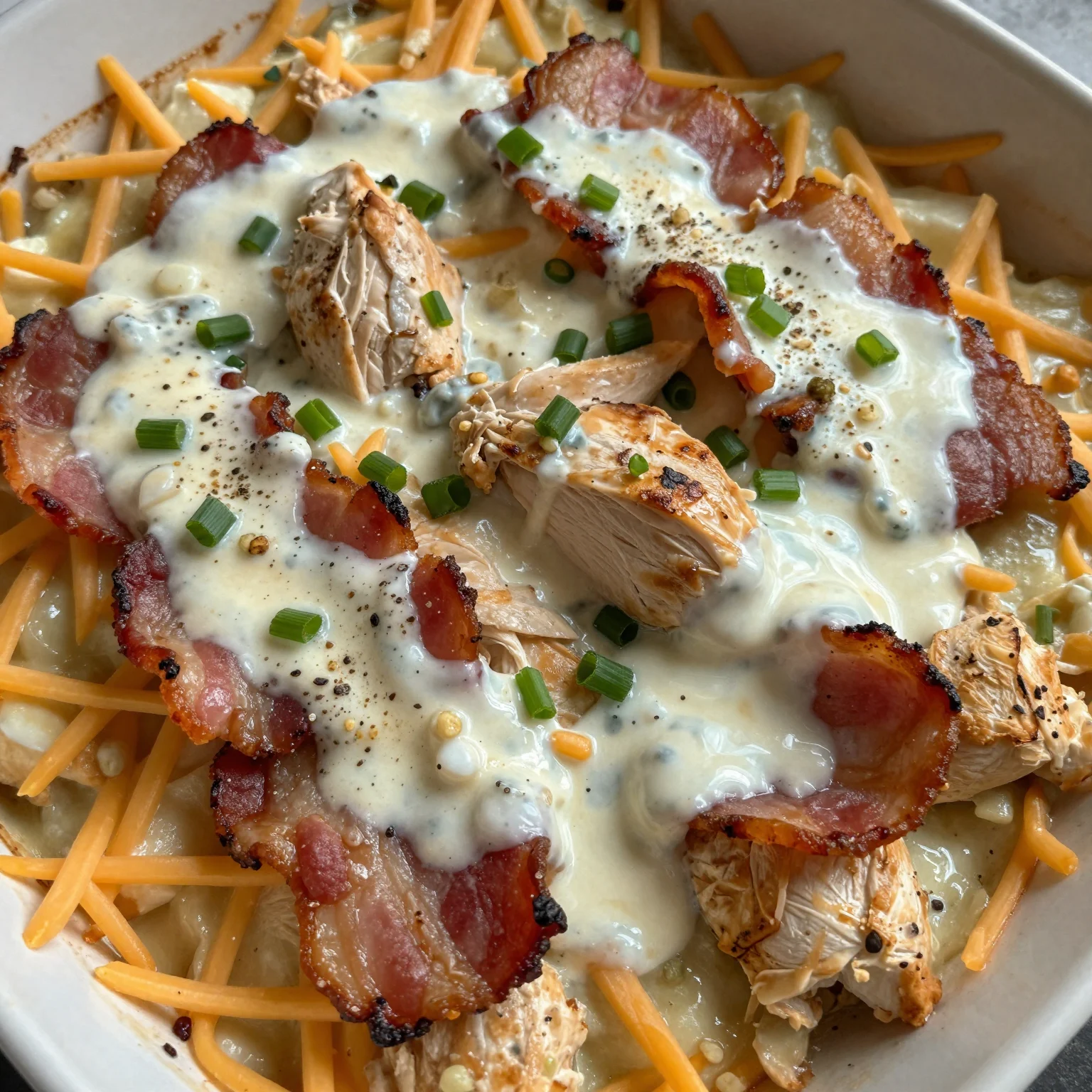 Chicken Bacon Ranch Casserole