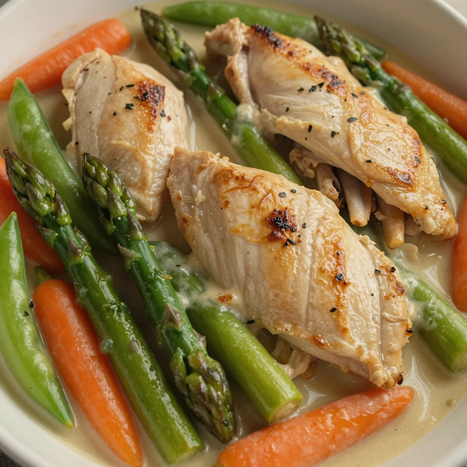 Chicken Spring Vegetable Casserole