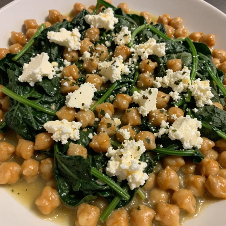 Chickpea Spinach Feta Casserole