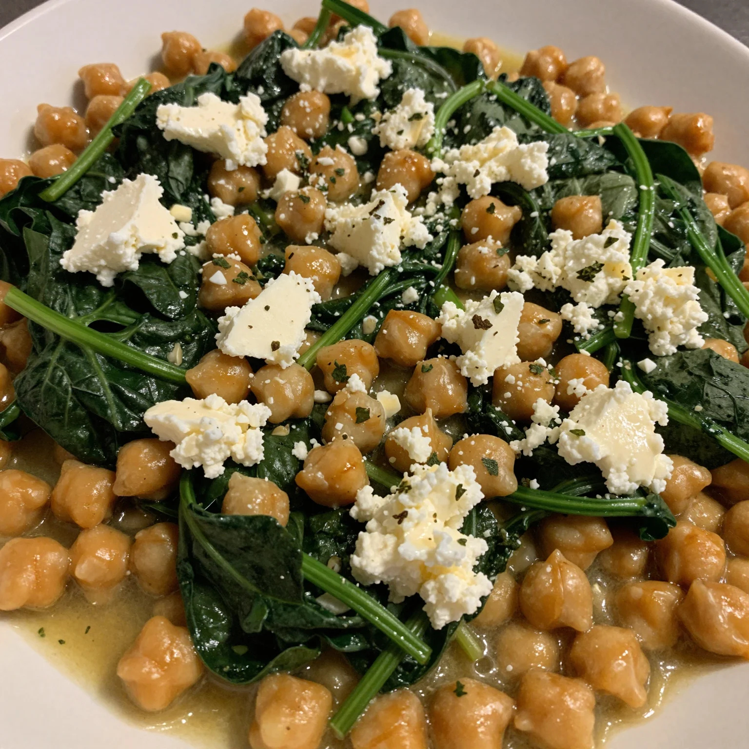Chickpea Spinach Feta Casserole