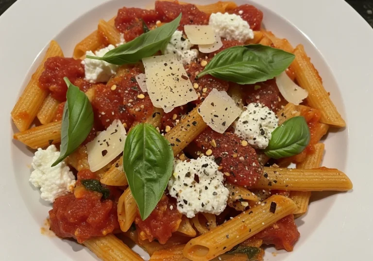 Tomato Basil Pasta Casserole