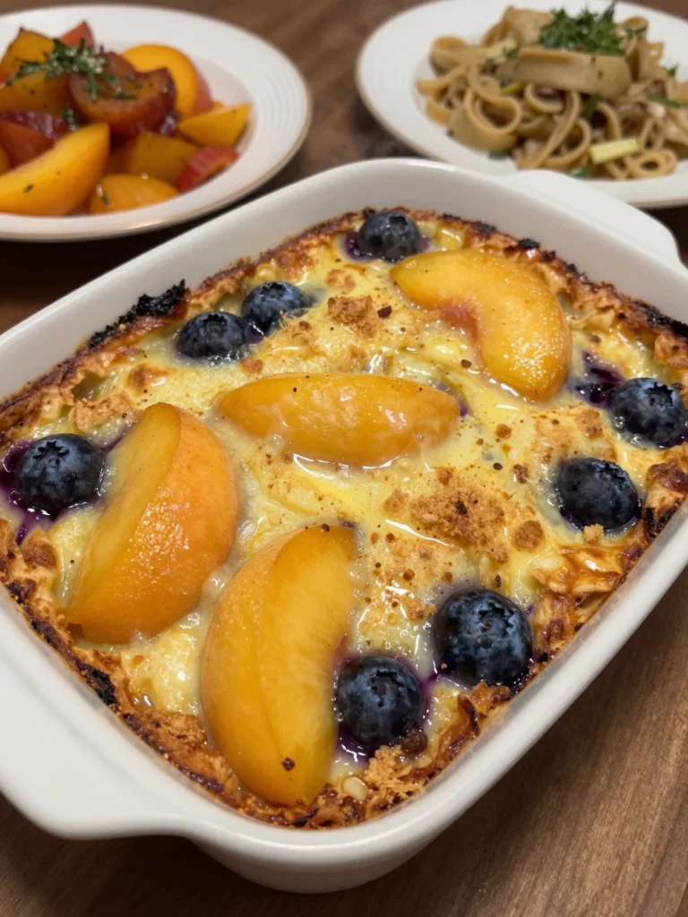 Peach Blueberry Casserole
