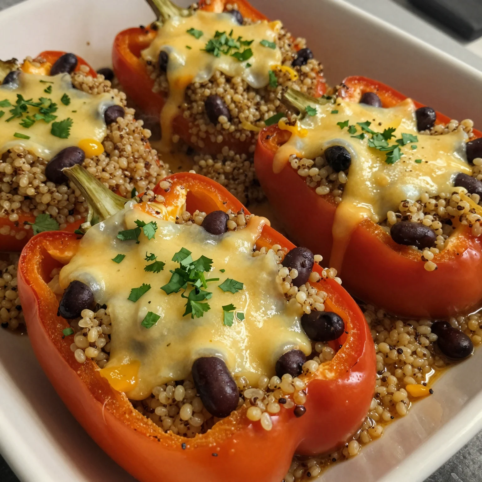 Quinoa Stuffed Pepper Casserole