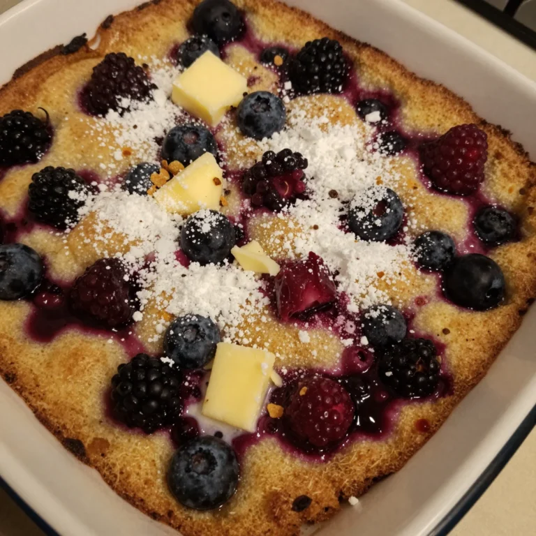 Summer Berry Cobbler Casserole