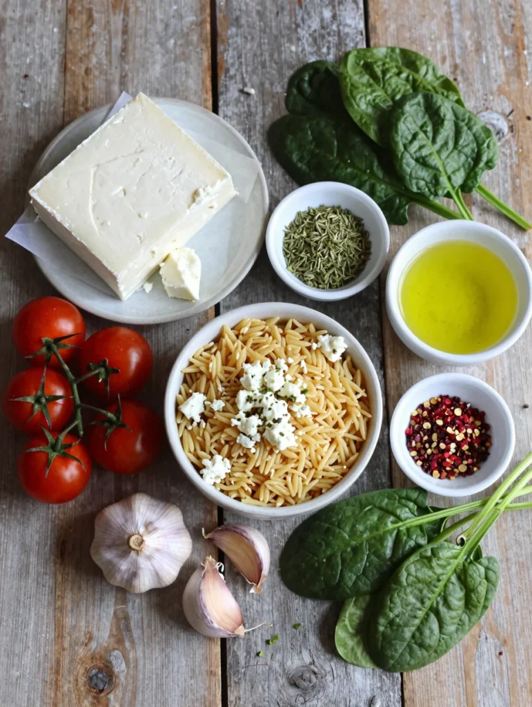 Baked Orzo with Feta
