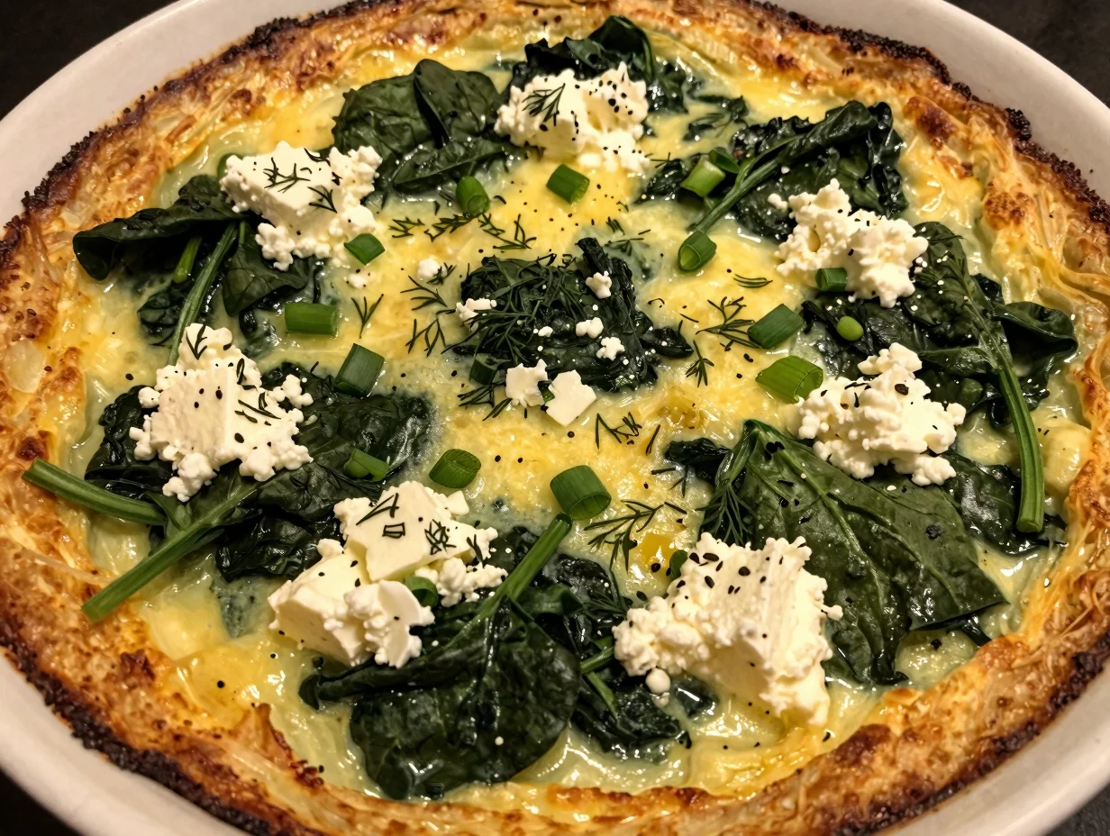 Greek Spinach Egg Casserole