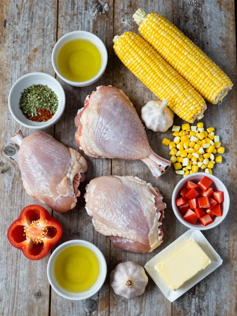 One Pan Chicken and Corn