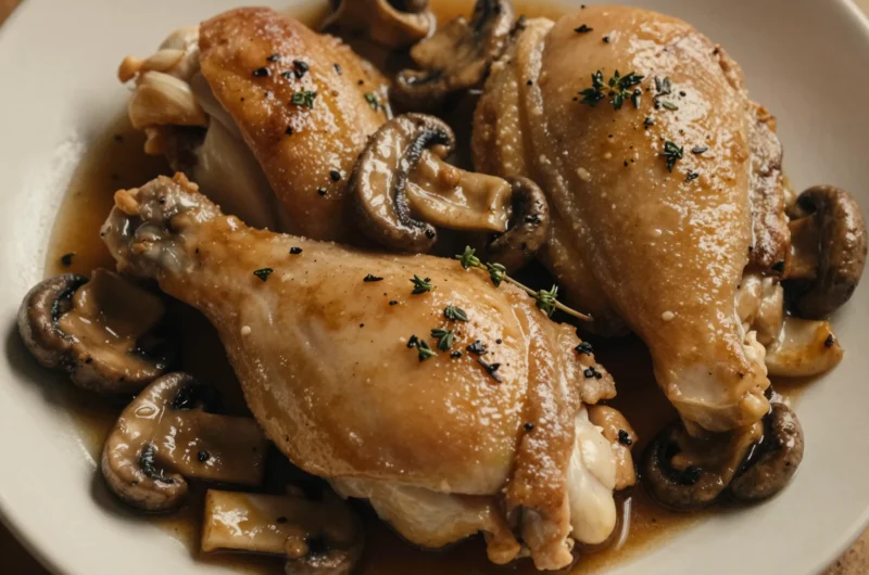 One Pan Chicken and Mushrooms