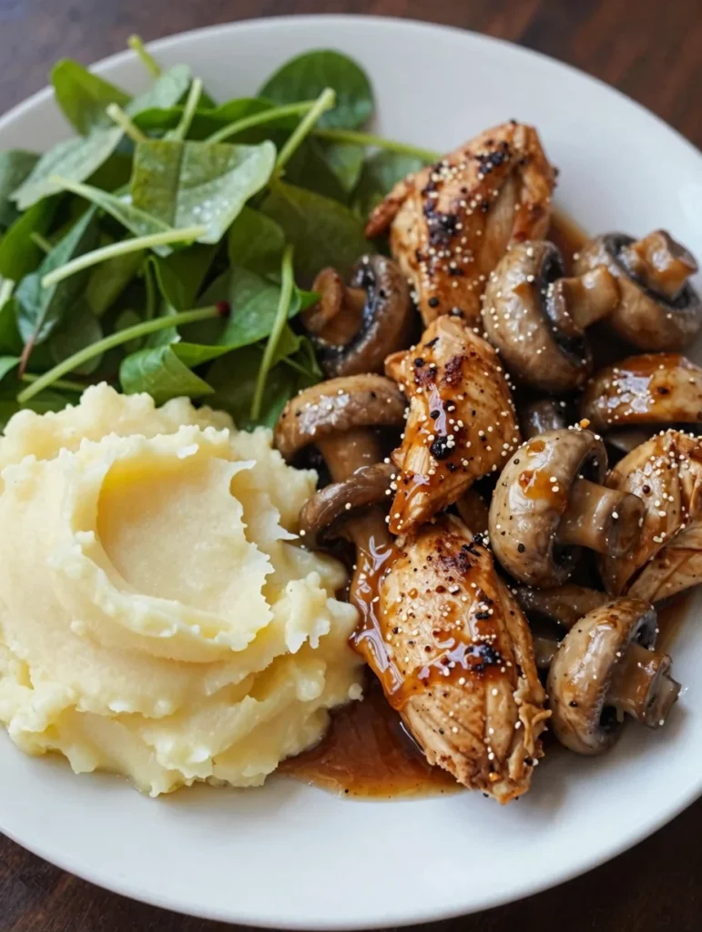 One Pan Chicken and Mushrooms