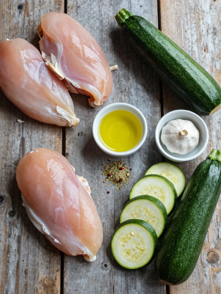 One Pan Chicken and Zucchini