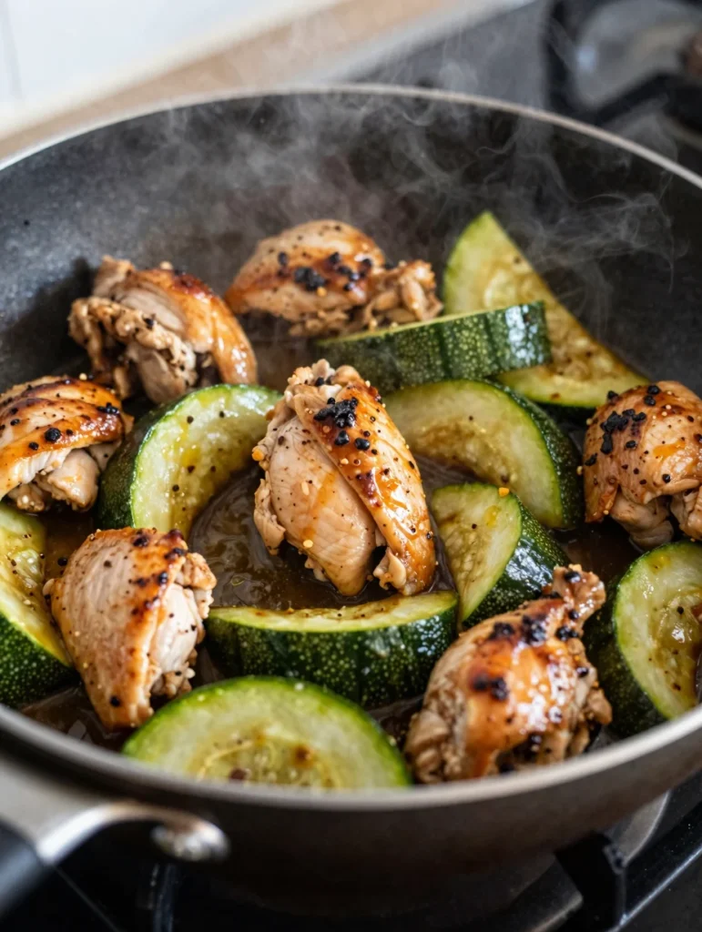 One Pan Chicken and Zucchini