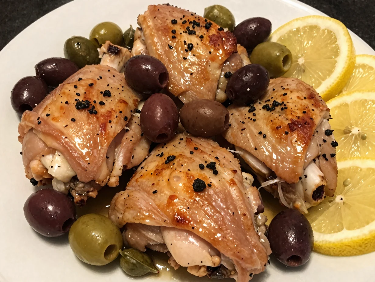 One Pan Chicken with Olives and Capers
