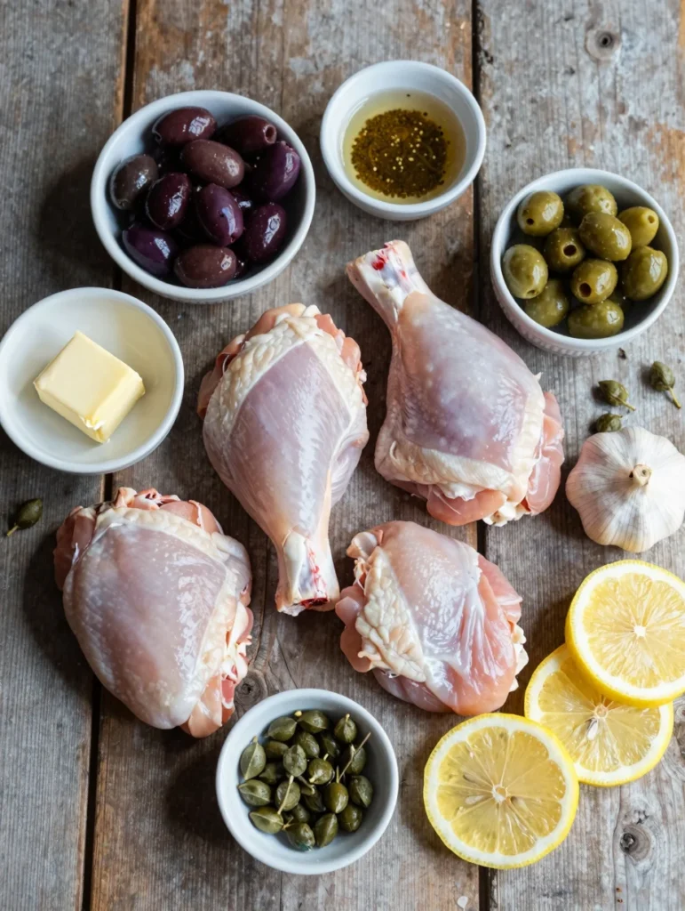 One Pan Chicken with Olives and Capers