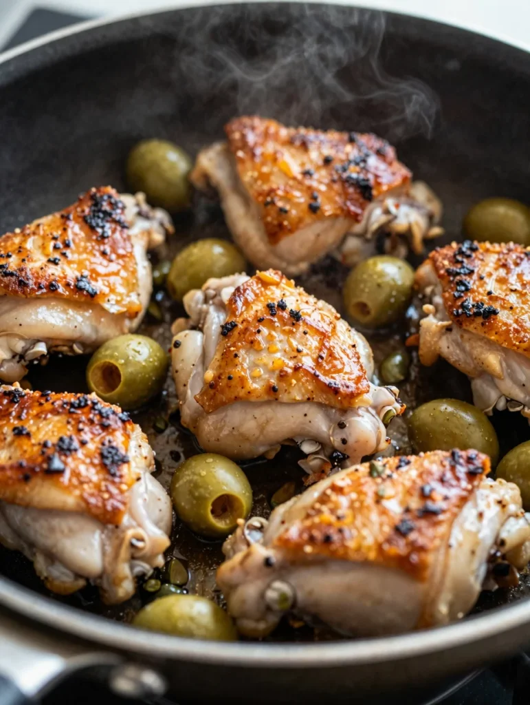 One Pan Chicken with Olives and Capers