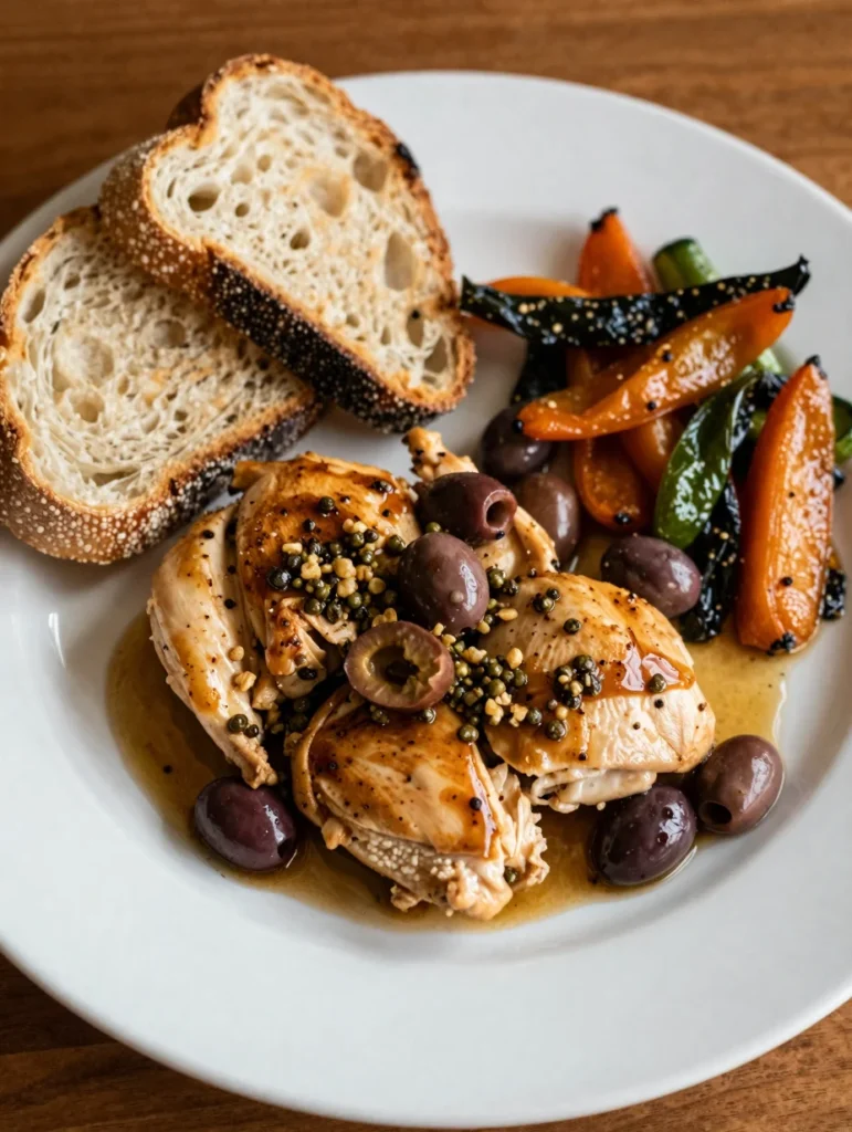 One Pan Chicken with Olives and Capers