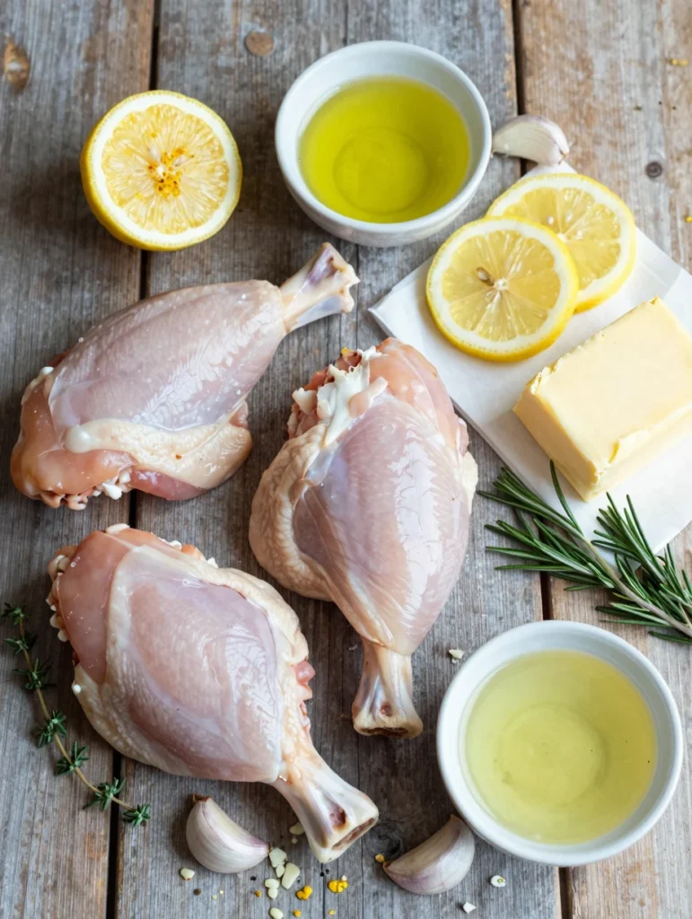 One Pan Lemon Garlic Chicken Thighs