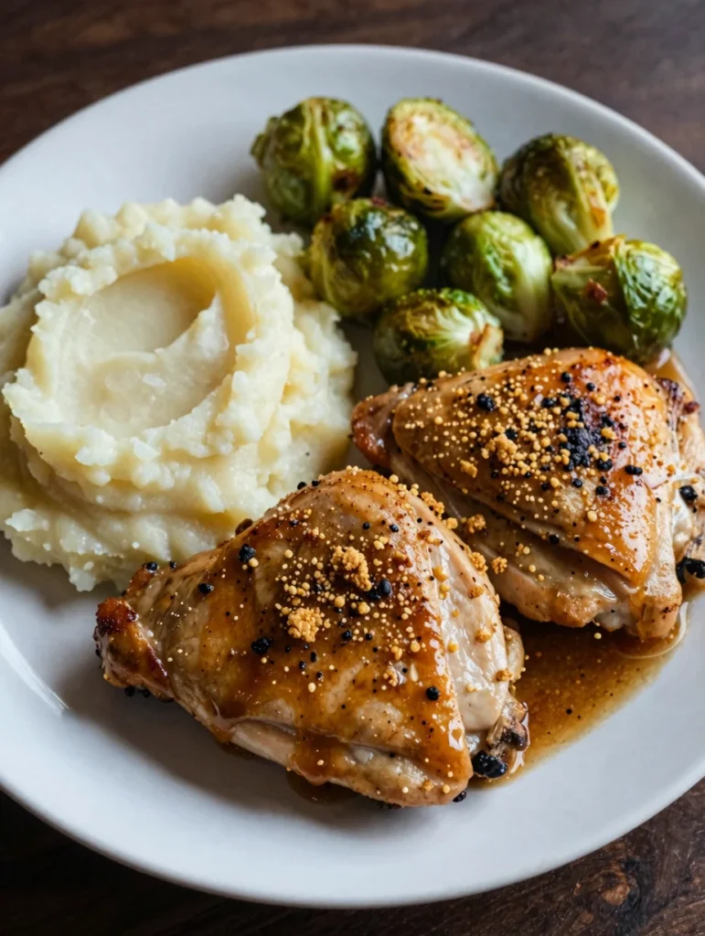 One Pan Lemon Garlic Chicken Thighs