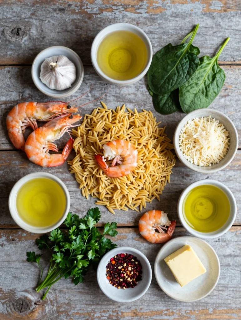 One Pan Shrimp and Orzo