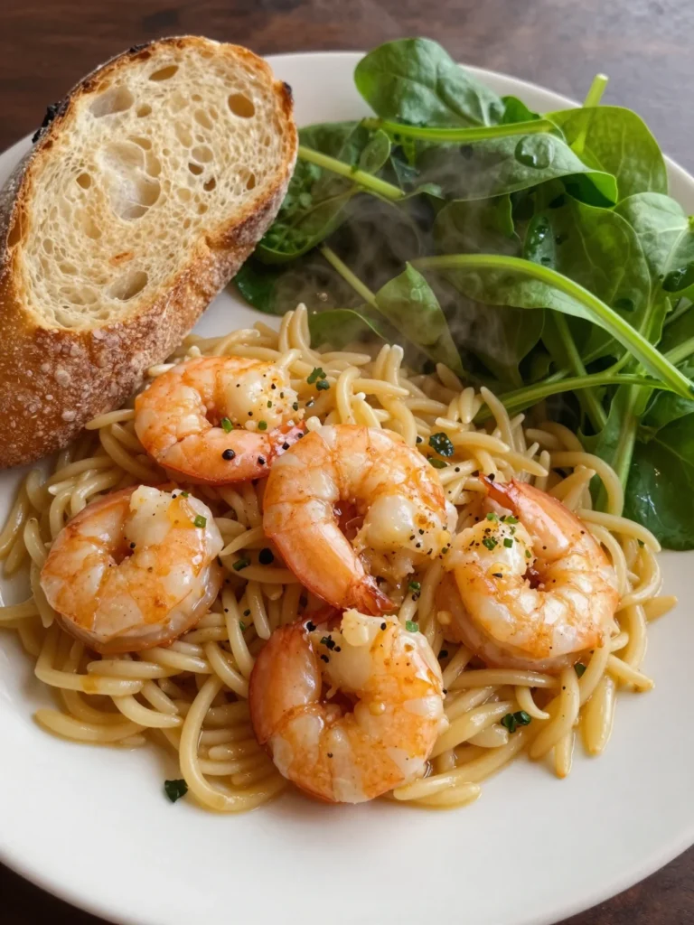 One Pan Shrimp and Orzo