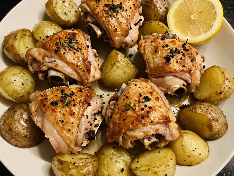 Sheet Pan Chicken with Potatoes and Lemon