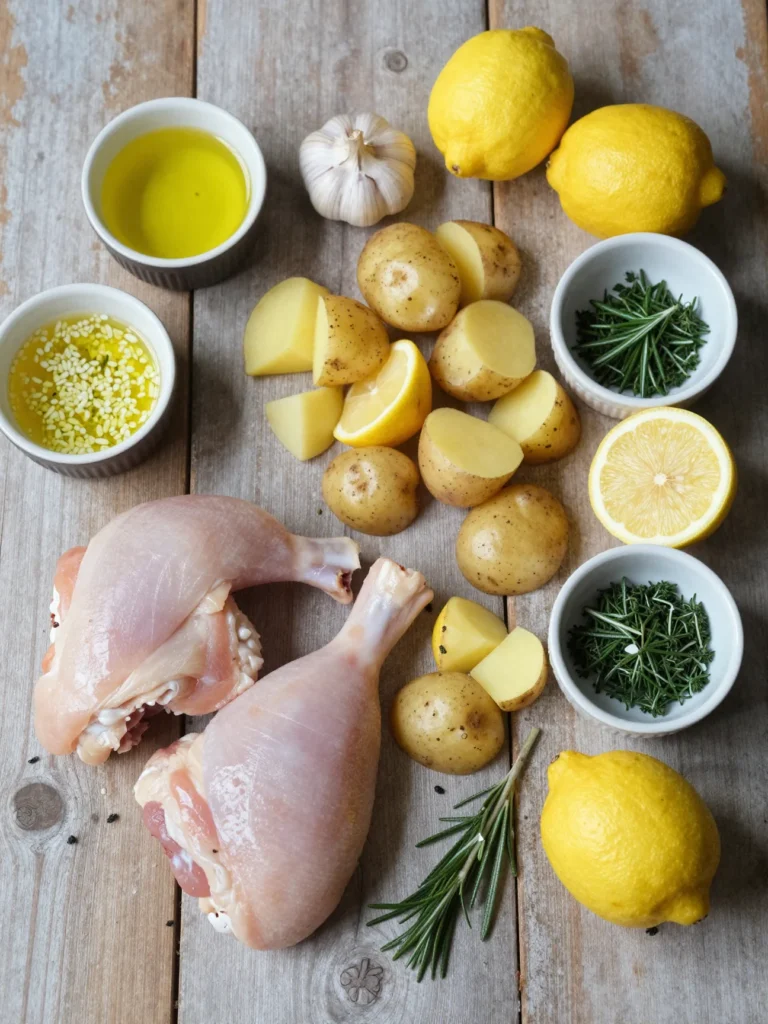 Sheet Pan Chicken with Potatoes and Lemon