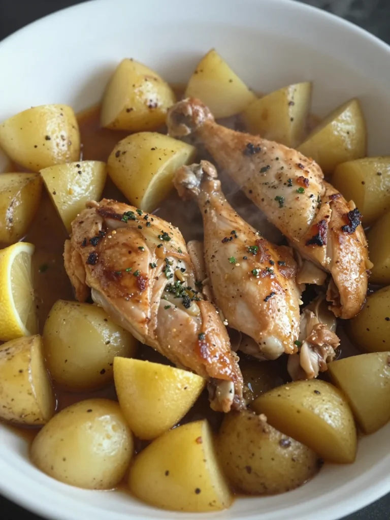 Sheet Pan Chicken with Potatoes and Lemon