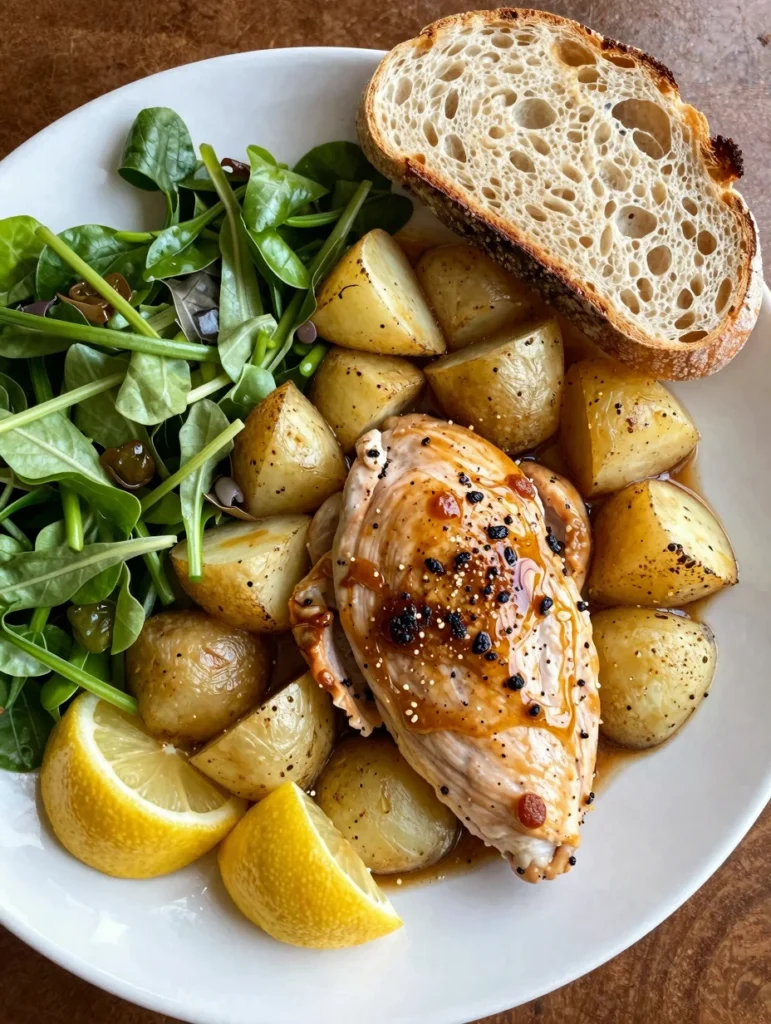 Sheet Pan Chicken with Potatoes and Lemon