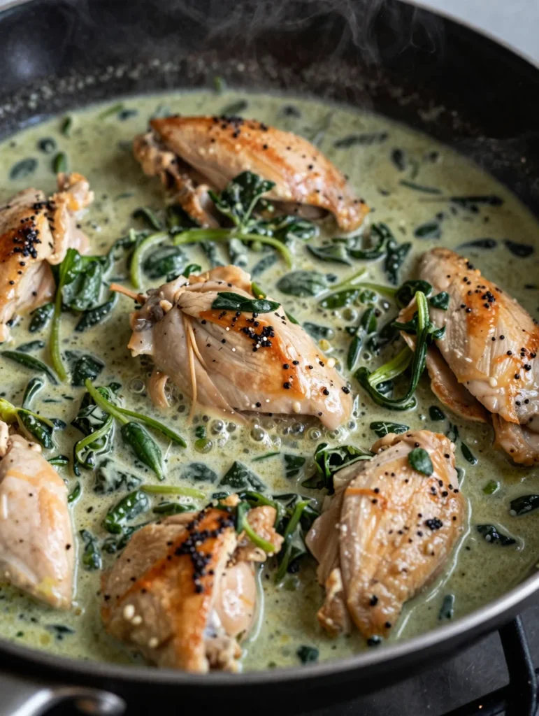 Skillet Chicken Florentine