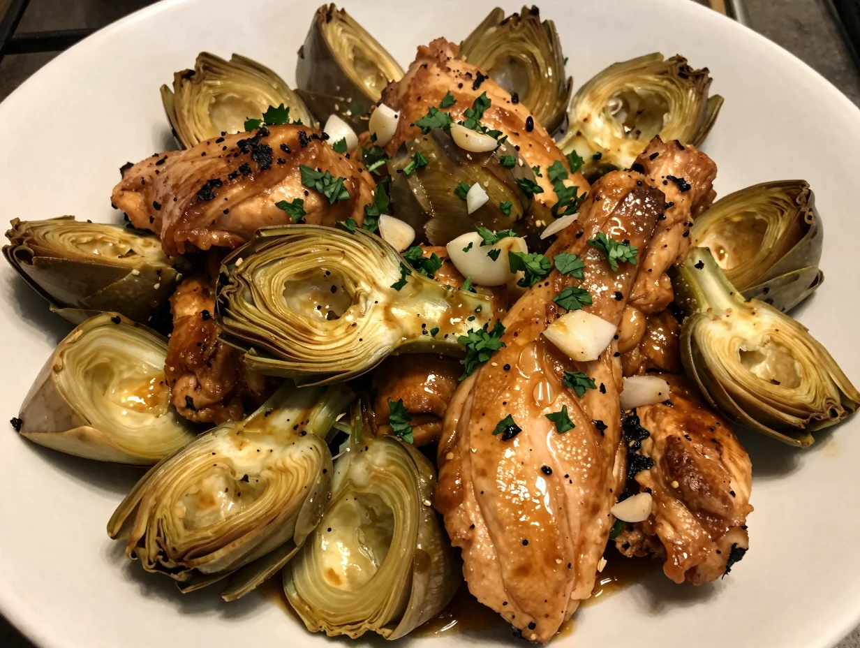 Skillet Chicken with Artichokes