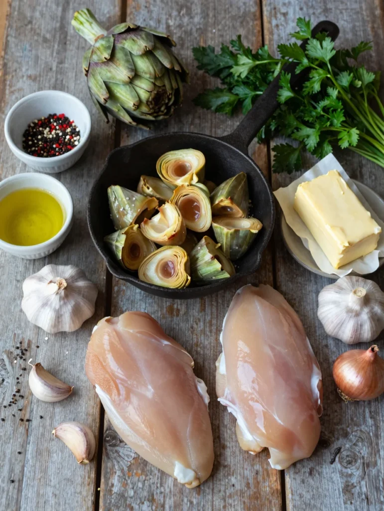 Skillet Chicken with Artichokes