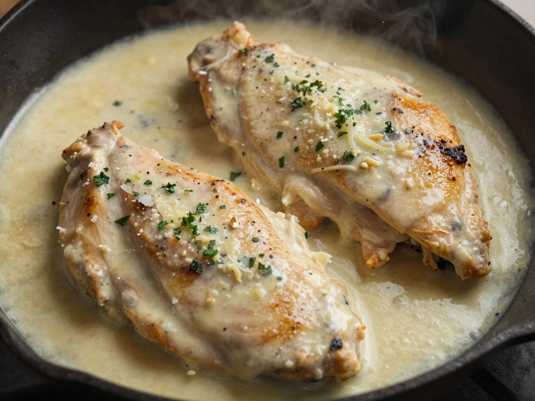 Skillet Chicken with Cream Sauce