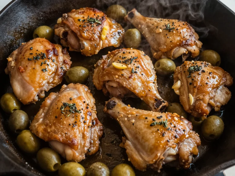 Skillet Chicken with Olives