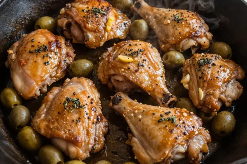 Skillet Chicken with Olives