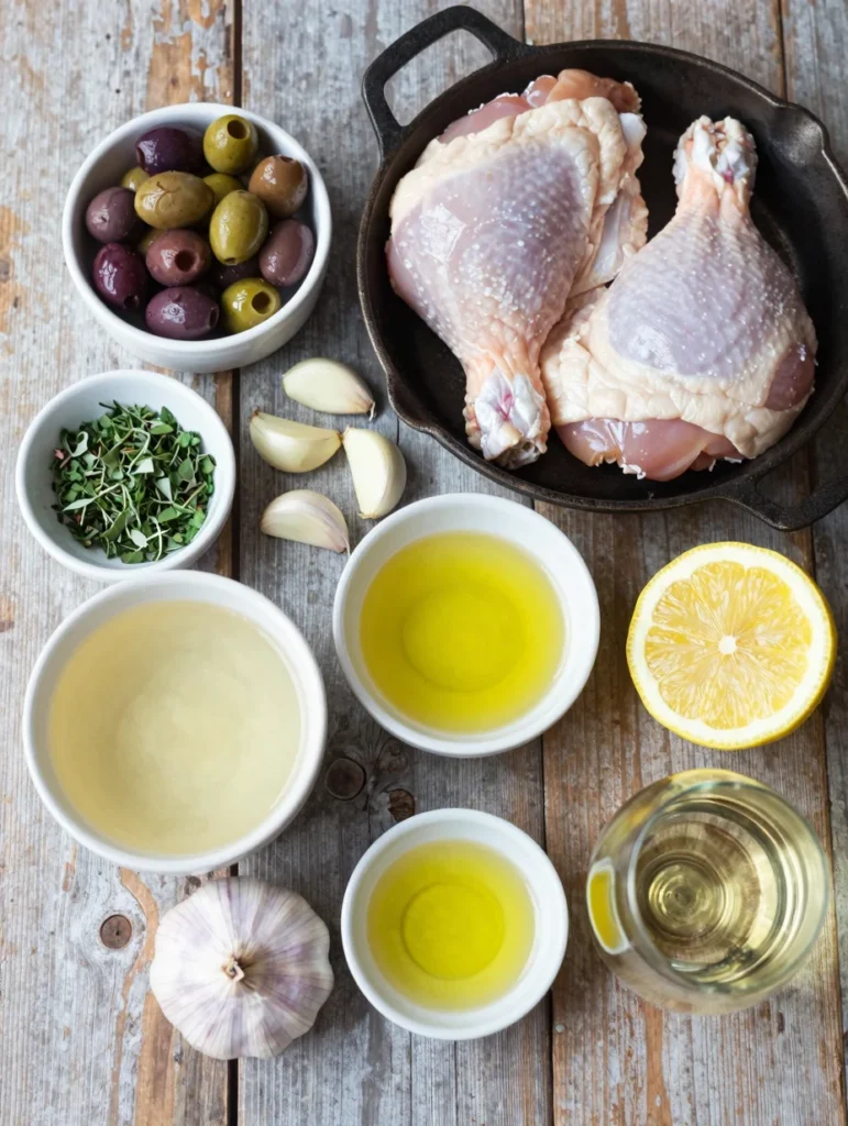 Skillet Chicken with Olives