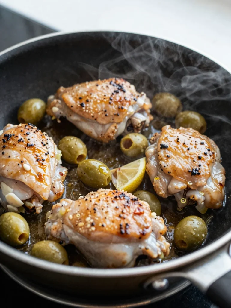 Skillet Chicken with Olives