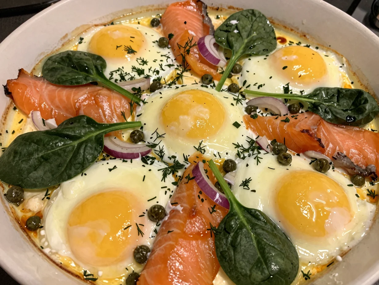 Smoked Salmon Egg Bake