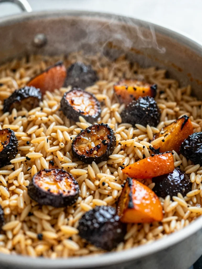 Baked Orzo with Roasted Veggies