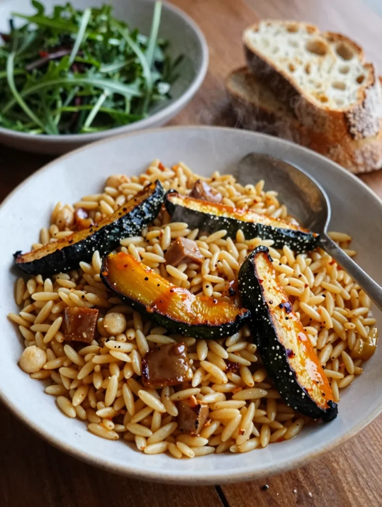 Baked Orzo with Roasted Veggies