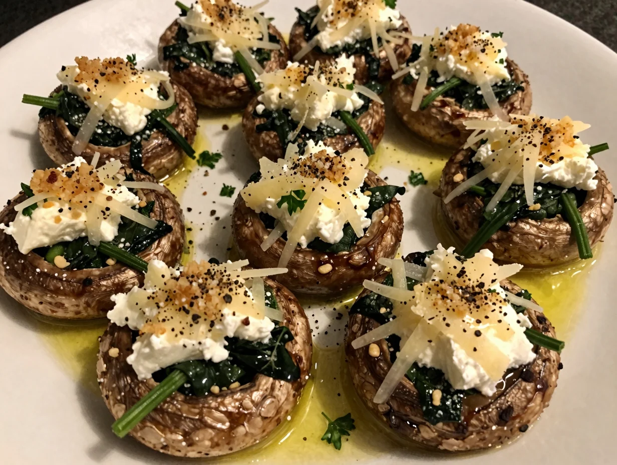 Baked Stuffed Portobello Mushrooms