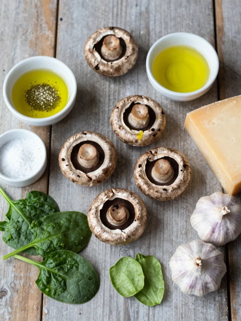 Baked Stuffed Portobello Mushrooms