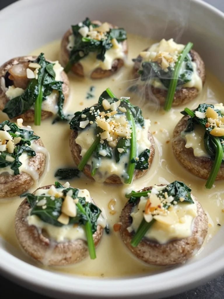 Baked Stuffed Portobello Mushrooms