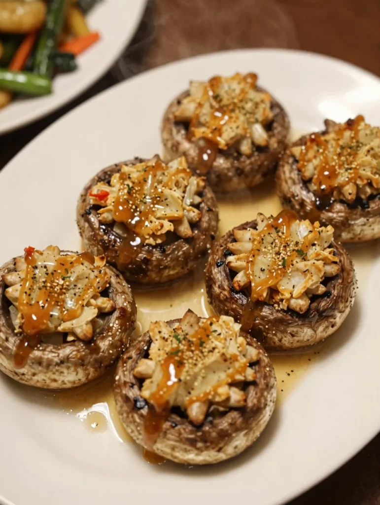Baked Stuffed Portobello Mushrooms
