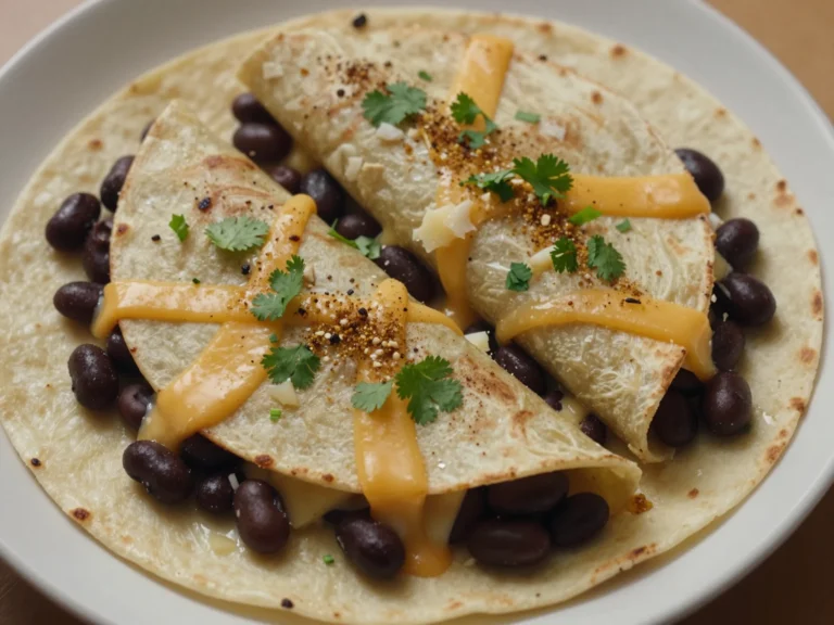 One Pan Bean and Cheese Quesadillas