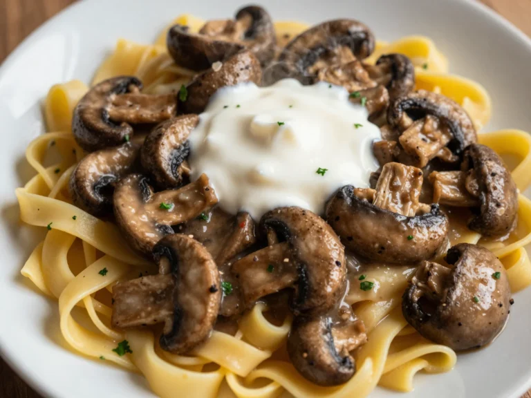 One Pan Mushroom Stroganoff