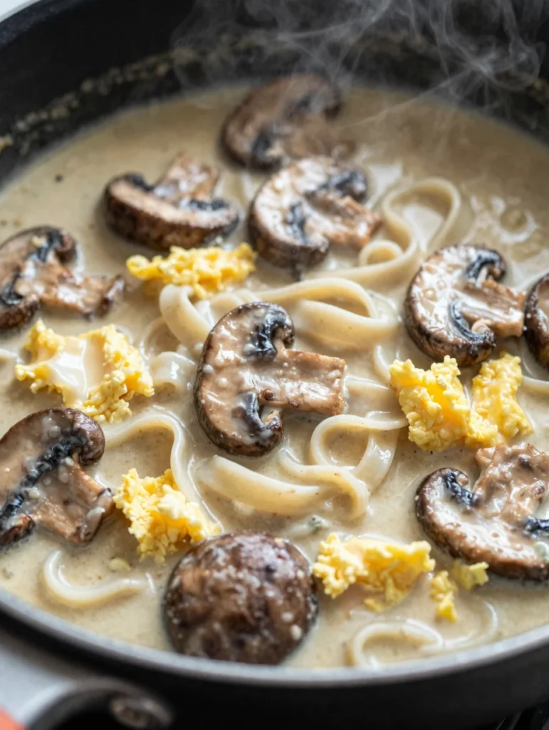 One Pan Mushroom Stroganoff