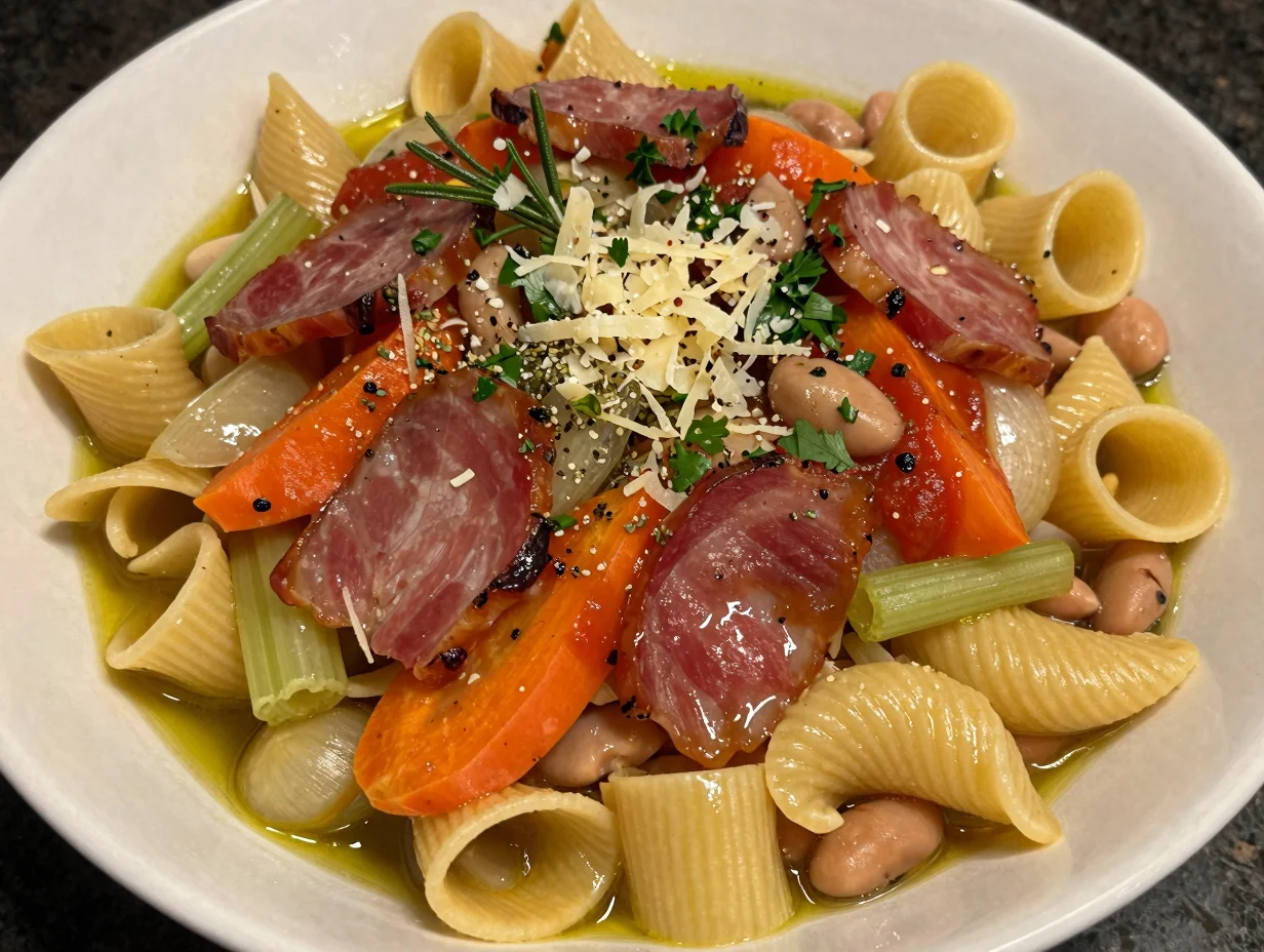 One Pan Pasta e Fagioli