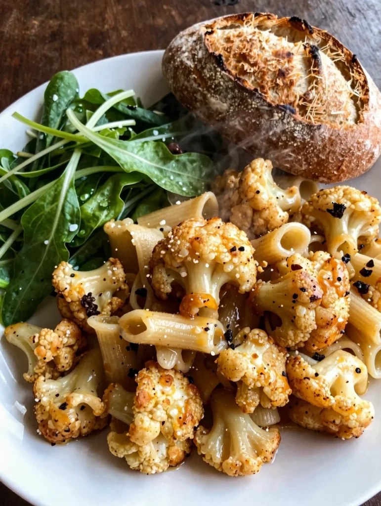 One Pan Roasted Cauliflower Pasta