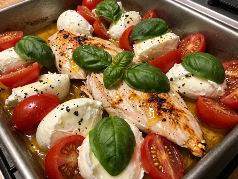 Sheet Pan Caprese Bake